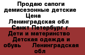 Продаю сапоги демисезонные детские › Цена ­ 600 - Ленинградская обл., Санкт-Петербург г. Дети и материнство » Детская одежда и обувь   . Ленинградская обл.